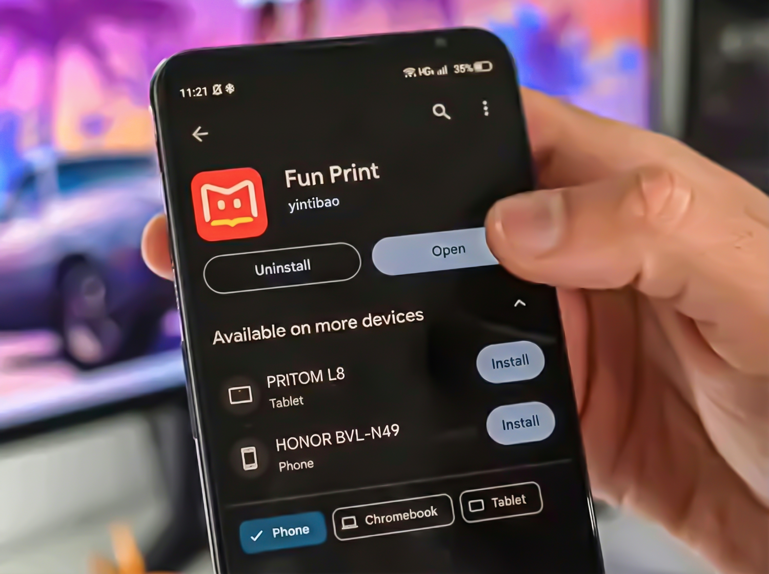 Turn it on & open the app